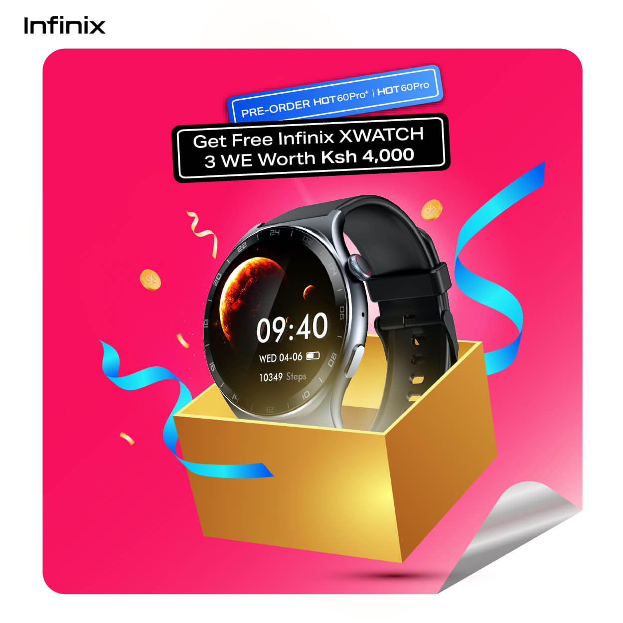 Infinix HOT60Pro Pre Order Activity Infinix hot60pro pre order activity